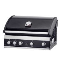 Gratar pe gaz cu 5 arzatoare (4 inox + 1 infrarosu), incastrabil, grile fonta, plita fonta, Grandhall Maxim GTI4B-V K04000199A -