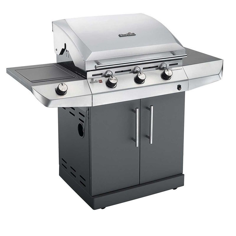 Gratar pe gaz cu 3 arzatoare din inox, TRU-Infrared, gratare din fonta, Char-Broil Performance T36G 140674 - 1 Gratar pe gaz cu 3 arzatoare din inox, TRU-Infrared, gratare din fonta, Char-Broil Performance T36G 140674 - 1