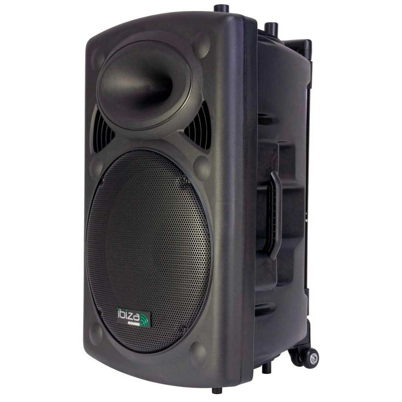 Boxa activa portabila Ibiza difuzor 38CM USB MP3 PORT15VHF-BTWH - 2