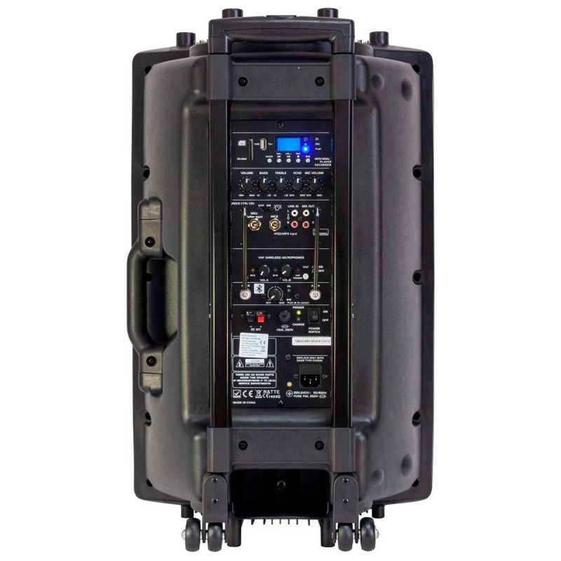 Boxa activa portabila Ibiza difuzor 38CM USB MP3 PORT15VHF-BTWH - 3
