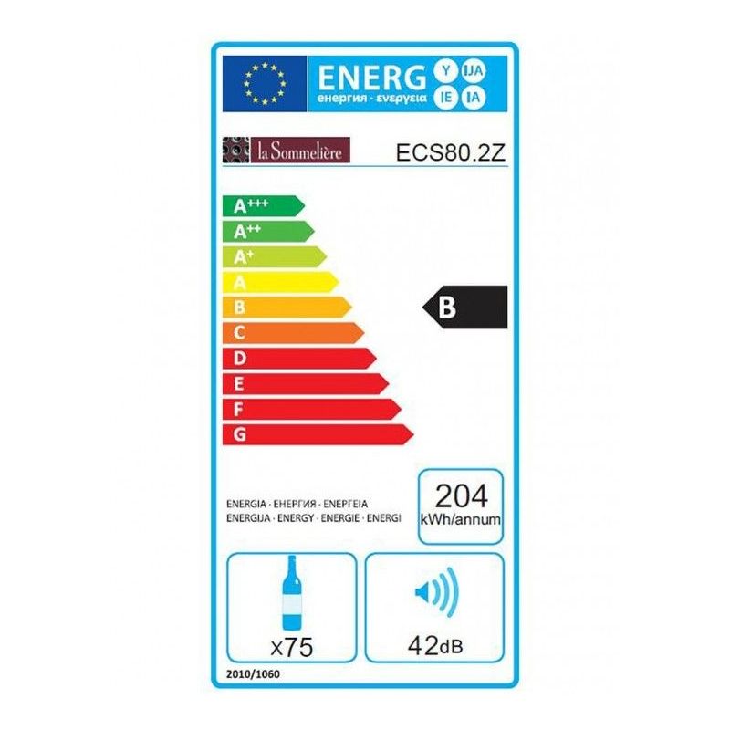 Racitor de vin, 75 sticle, compresor, 2 zone ECS80.2Z - 9