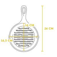 Tigaie grill adanca rotunda din fonta cu maner Lodge 16,5 cm L-3GP - 11