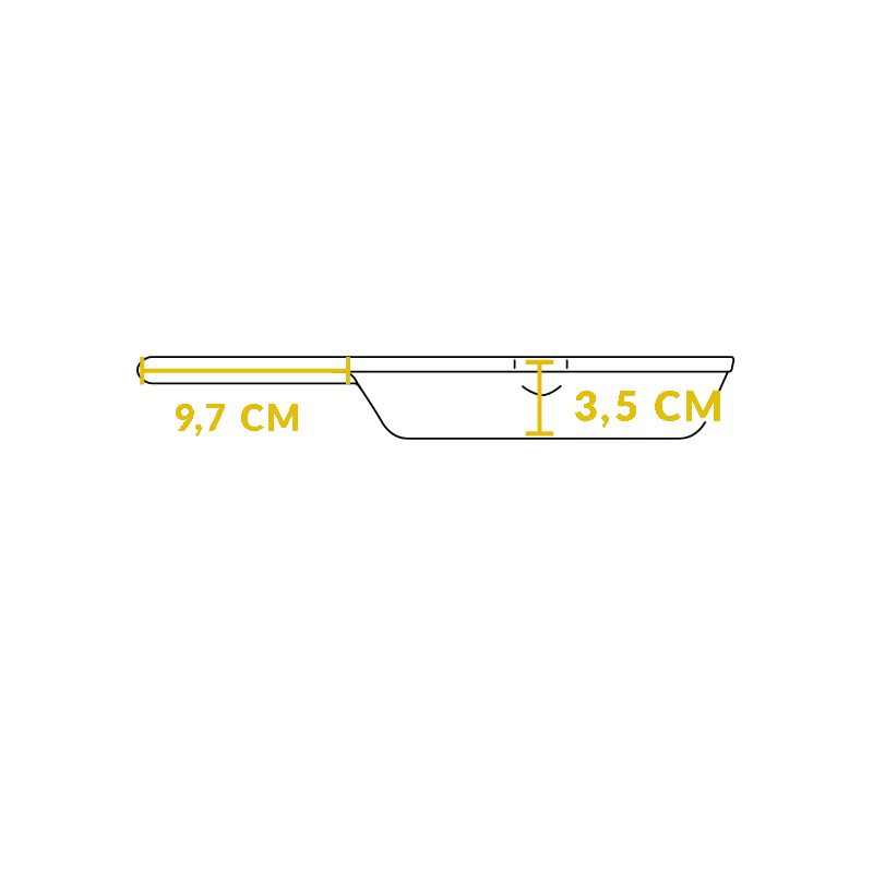 Tigaie grill adanca rotunda din fonta cu maner Lodge 16,5 cm L-3GP - 13