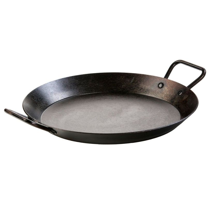 Tigaie adanca rotunda din otel carbon cu manere asezonata Lodge 38 cm L-CRS15 - 1 Tigaie adanca rotunda din otel carbon cu manere asezonata Lodge 38 cm L-CRS15 - 1