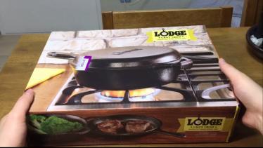 Lodge LCC3 Cast Iron Combo Cooker, Pre Seasoned, 3