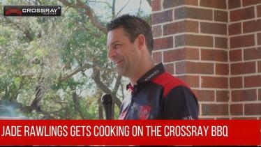 Jade Rawlings cooks on the CROSSRAY BBQ
